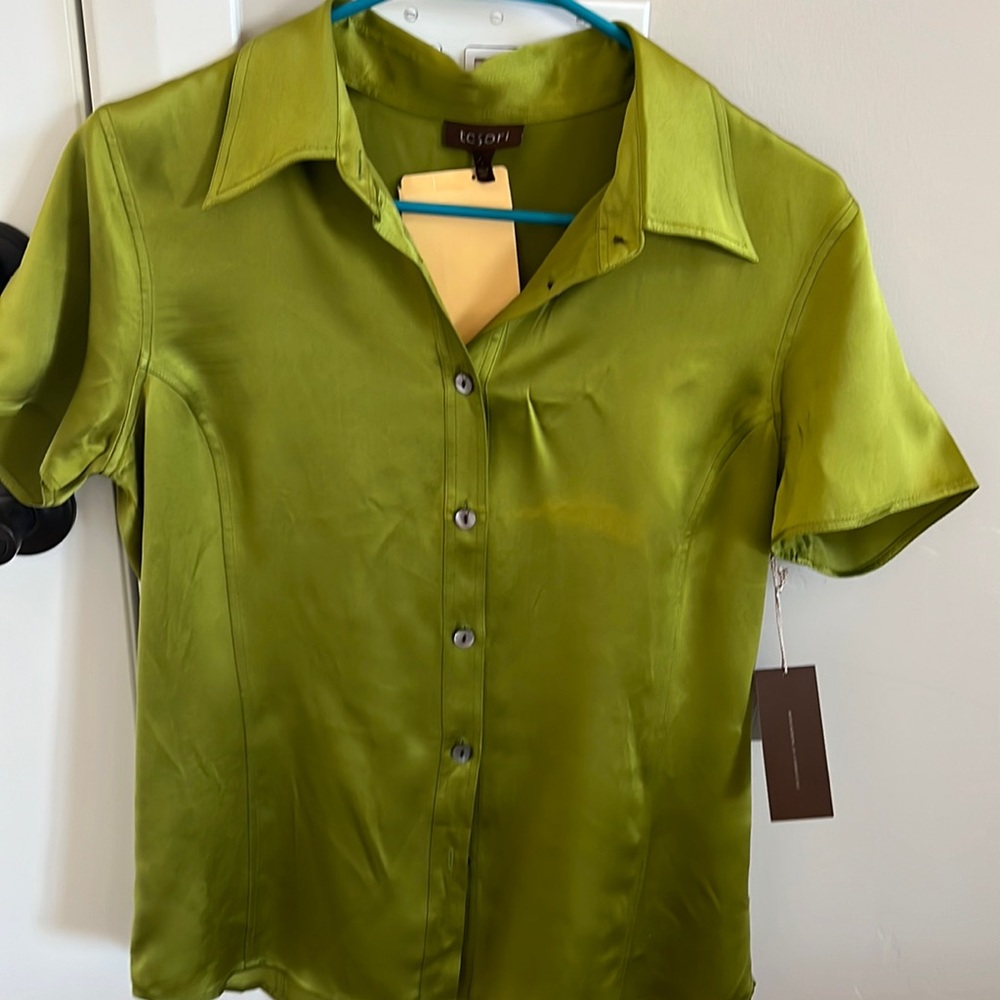 Mint Green short sleeve blouse